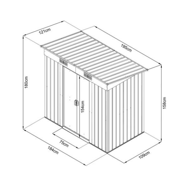 Садовый домик металлический HECHT 4X6 PLUS