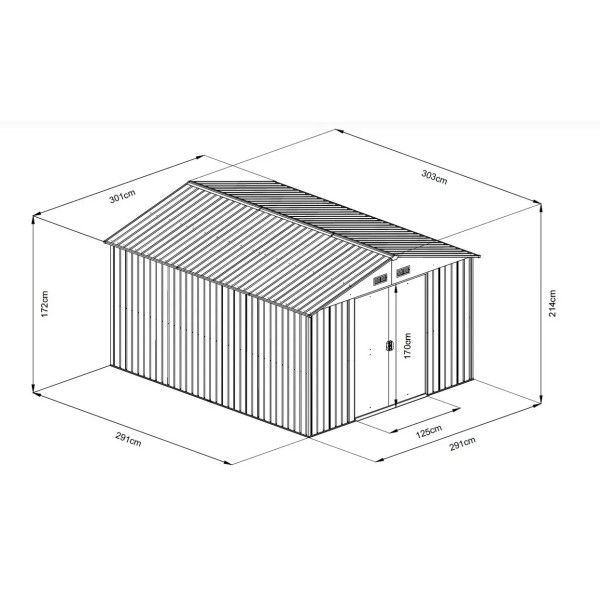 Садовый домик металлический HECHT 10X10 PLUS