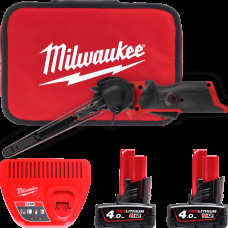 Шліфмашина стрічкова акумуляторна безщіткова MILWAUKEE, M12 FBFL13-402B, 13мм (зарядний пристрій С12 С, 2 акумулятори М12 В4 4Аг
