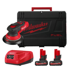 Шліфмашина ексцентрикова акумуляторна безщіткова MILWAUKEE, M12 FROS2.5-502X, діаметр 150мм (зарядний пристрій С12 С, 2 акумулят