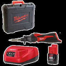 Паяльник акумуляторний MILWAUKEE, M12 SI-201C (зарядний пристрій С12 С, 1 акумулятор М12 В2 2Аг, жало, кейс)