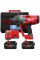 Гайковерт аккумуляторный бесщеточный 1'' MILWAUKEE, M18 ONEFHIWF1-802X, 2400Нм (ЗУ, 2х8Ач FORGE)