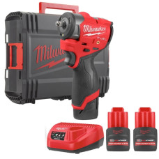 Гайковерт акумуляторний 3/8'' MILWAUKEE з кільцем M12 FSCIWF38-252X, 305Нм (зарядний пристрій, 2 акум. Х 2,5Аг, HD кейс)