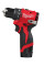 Дрель-шуруповёрт аккумуляторная бесщёточная MILWAUKEE, M12 BLDDRC-202С, 40Нм (ЗУ, 2х2Ач, кейс)
