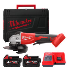 Шліфмашина кутова - болгарка акумуляторна безщіткова MILWAUKEE, M18 BLSAG125XPD-402X, діаметр 125мм (зарядний пристрій М12-18 С,