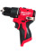 Дрель-шуруповёрт аккумуляторная бесщёточная ударная MILWAUKEE, M12 BLPDRC-402С, 40Нм(ЗУ, 2х4Ач,кейс)
