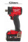 Гайковерт аккумуляторный бесщеточный 1/2'' MILWAUKEE, M18 FIW2P12-502X, 339Нм, с пином