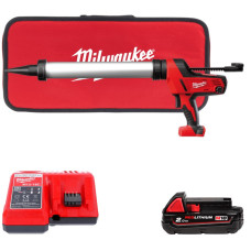 Пистолет для герметиков аккумуляторный MILWAUKEE, C18 PCG/600A-201B, 600мл (ЗУ, 1х2Ач, сумка)