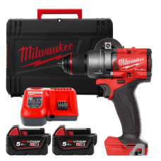 Дриль-шуруповерт з ударом акумуляторний безщітковий MILWAUKEE, M18 FPD3-502X, 158Нм (зарядний пристрій М12-18 FC, 2 акумулятори