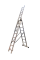 Лестница алюминиевая трёхсекционная GTM KME309 3x9 ступенек 2.45-5.69м